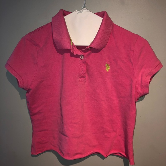 Pink cropped Polo Ralf Lauren shirt - Picture 2 of 3